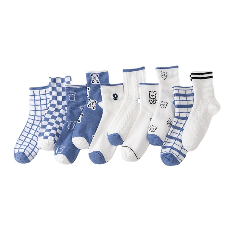 Tất nam nữ cổ cao phong cách Nhật Bản chất liệu cotton kháng khuẩn - T069