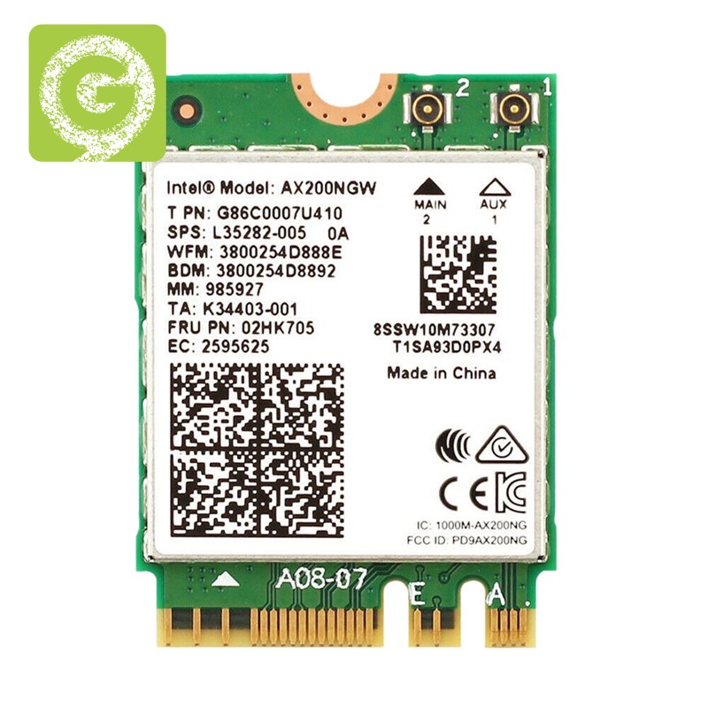 Dual Band Wireless AX200NGW 2.4Gbps AX200 WiFi Card Bluetooth 5.0