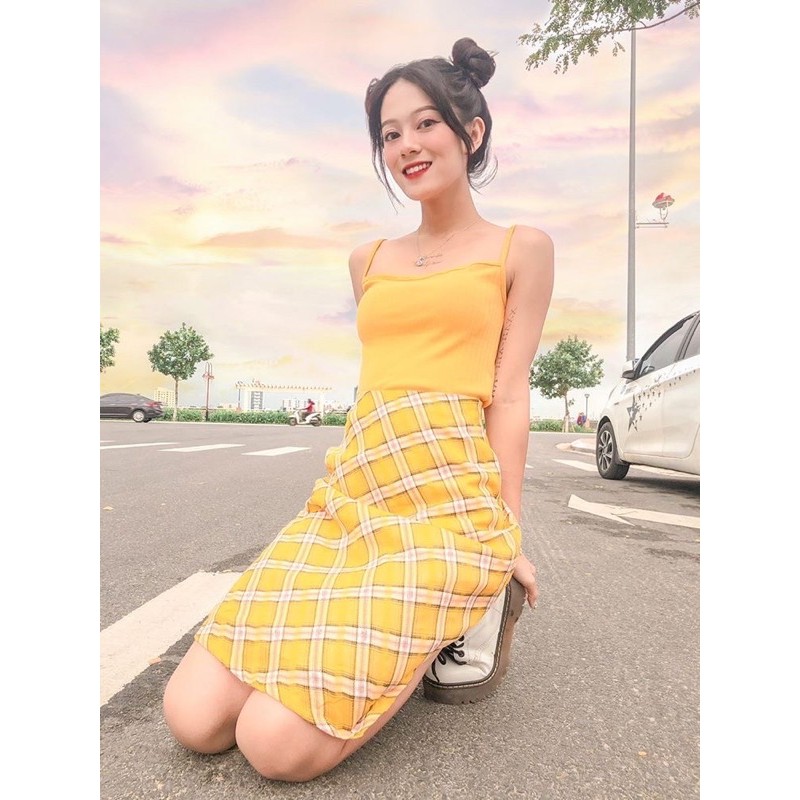 [Mã FASHIONMALLT4 giảm 15% đơn 150k] Chân váy kẻ caro Kaylee (dài/ngắn) SODA POP | BigBuy360 - bigbuy360.vn
