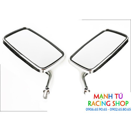Cặp kính Vuông xi Inox moto dành cho mọi loại xe máy - G5976