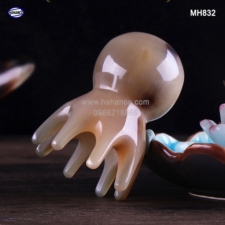 Bạch Tuộc Massage Đầu, Bằng Sừng Mát Xa Giúp Lưu Thông Máu - Hahanco - Mh832