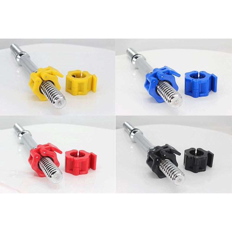 Khóa tạ an toàn kẹp khóa cố định bánh tạ trên thanh đòn phù hợp với tất cả các kích thước đòn tạ phòng tập