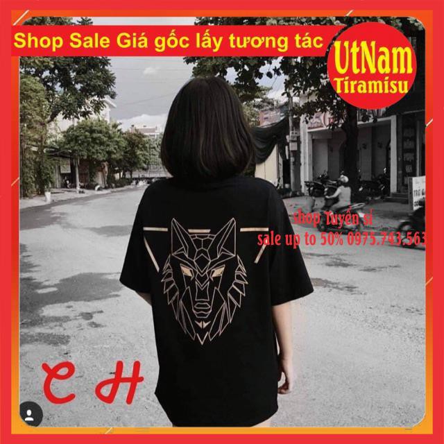 [SALE GIÁ GỐC] Áo phông sói cực cá tính C kiểu dáng unisexFreesize 55kgphong cách Hàn Quốc