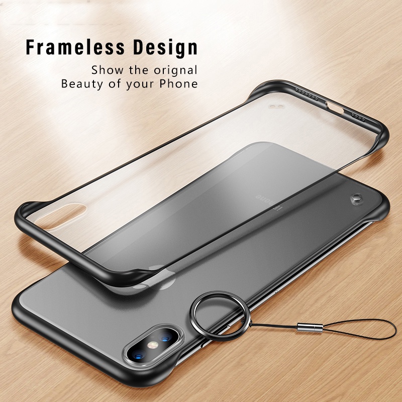 Ốp điện thoại mỏng trong suốt không viền cho iPhone 11 Pro Max 7 8 6 6S Plus X XS Max XR