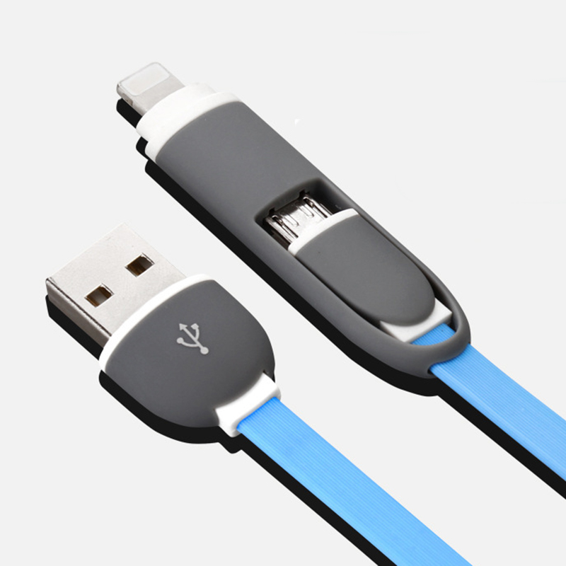 Dây cáp sạc truyền dữ liệu 2 trong 1 phù hợp cho iPhone Android