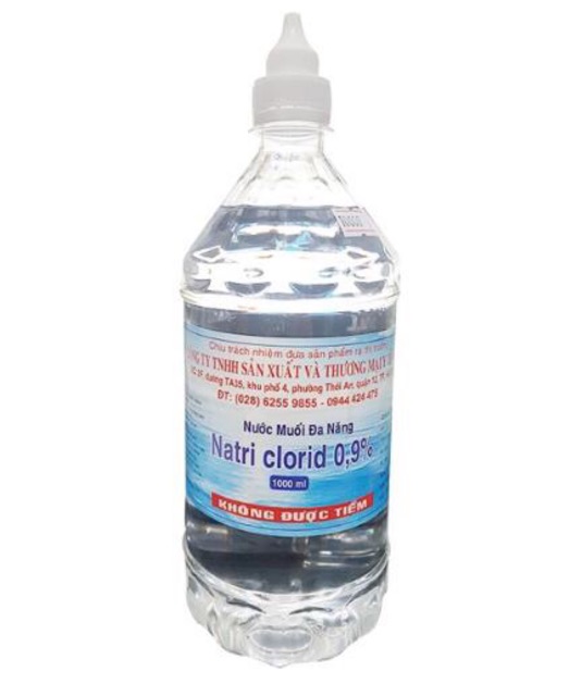 Nguyên thùng 15 chai nước muối sinh lý Nam Hà Natri Clorid 0.9% chai 1000ml