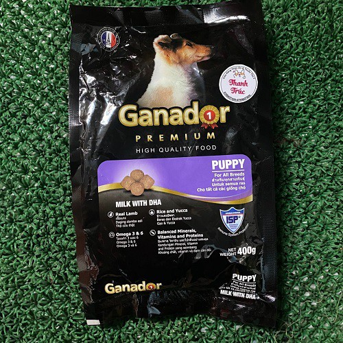 [CHÍNH HÃNG] THỨC ĂN GANADOR PUPPY CHO CHÓ CON VỊ SỮA GÓI 400G