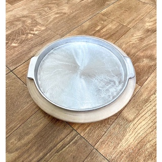 Chảo gang kèm đế gỗ size 20 và 22cm làm bò né, bánh mỳ chảo