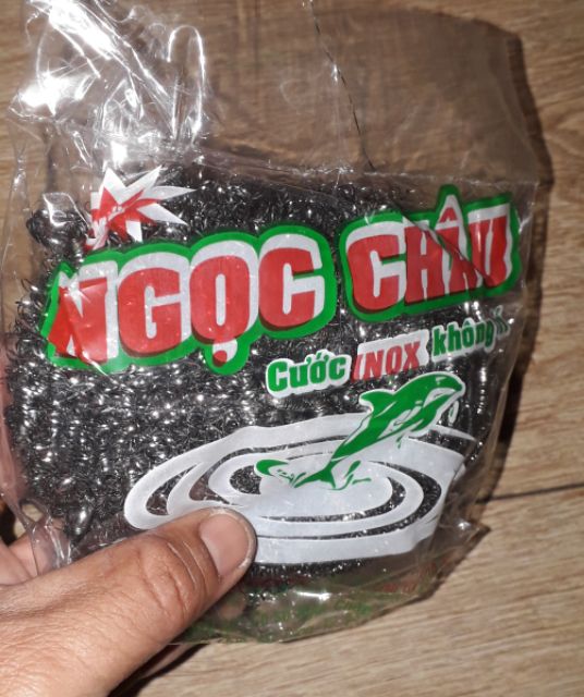 Miếng cước inox dùng vệ sinh bếp đa năng hình cá heo