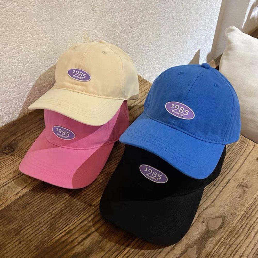 Mũ Lưỡi Trai Cotton Họa Tiết Số 1985 Thời Trang Đường Phố Hàn Quốc
