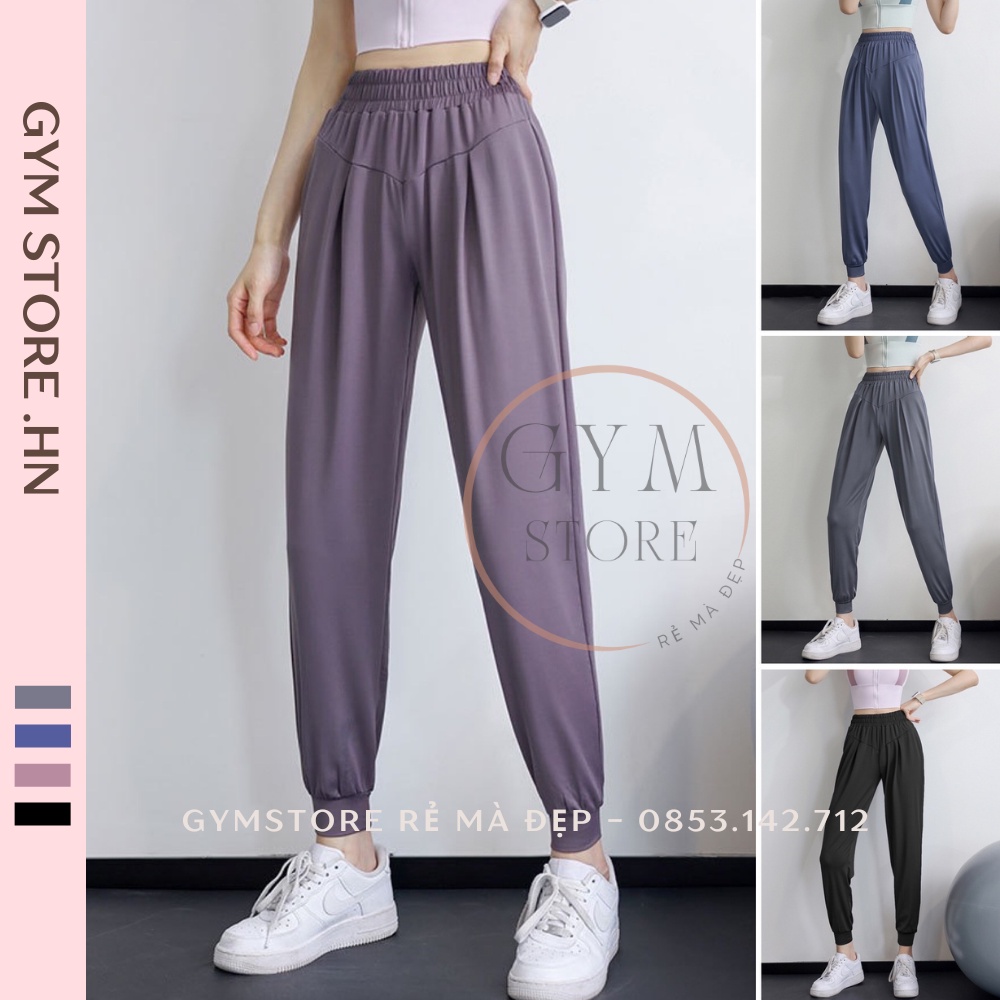 Quần Jogger Alibaba Ống Rộng Thể Thao Nữ Tập Gym Yoga Thun Co Giãn Siêu Mềm Thoáng Mát Cực Tôn Dáng GYMSTORE 149