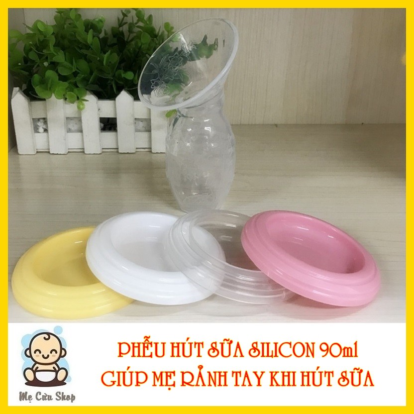 Phễu hút sữa, phếu hứng sữa silicon - Giúp mẹ rảnh tay khi hút sữa, dung tích 90ml