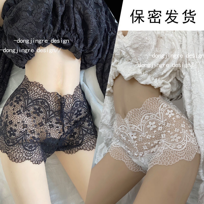 Quần Lót Lưng Cao Trong Suốt Không Đường May Phối Ren Quyến Rũ Dành Cho Nữ