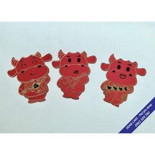 Set Lì xì Trâu đỏ 3D - Siêu dễ thương
