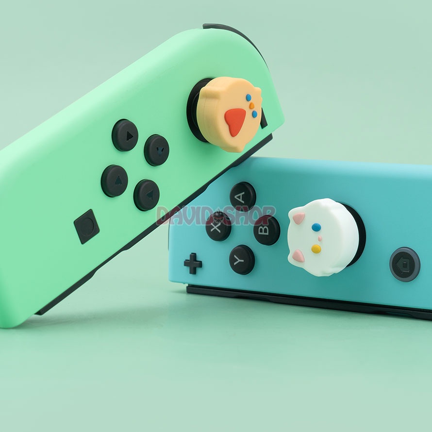 Núm bọc analog Mèo Con &amp; Gà Con hãng Geekshare cho Joy-Con - Nintendo Switch / Lite / OLED