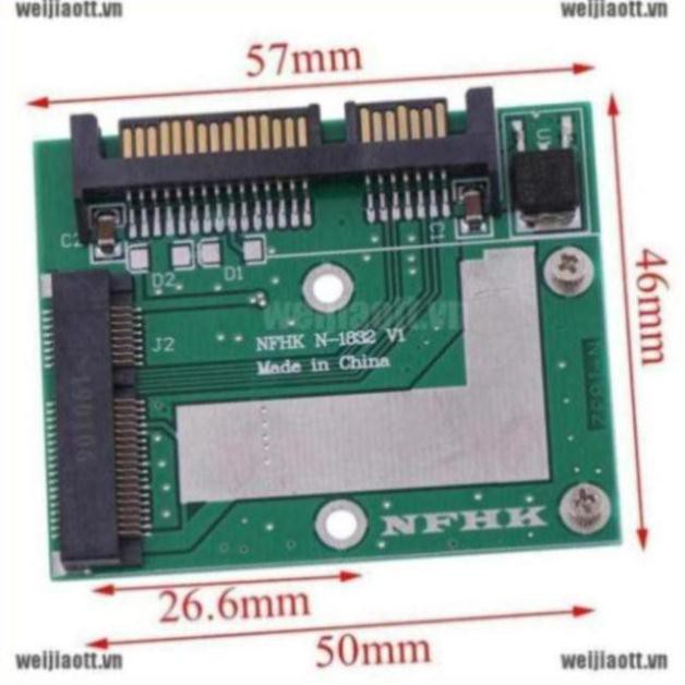 Bộ chuyển đổi thẻ từ mSATA SSD sang 2.5" SATA 6.0gps cho bảng mạch mô-đun mini pcie ssd