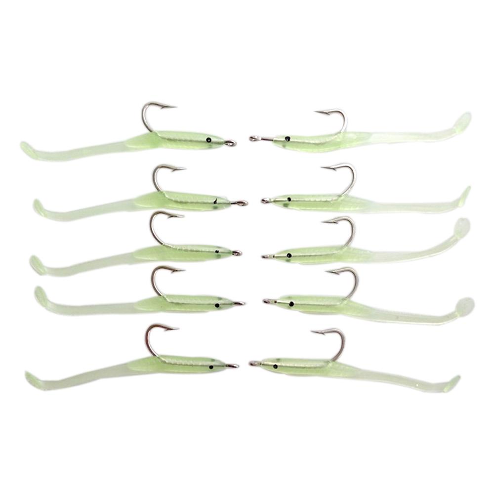 Bộ 10 Mồi Câu Cá Silicone Phát Sáng