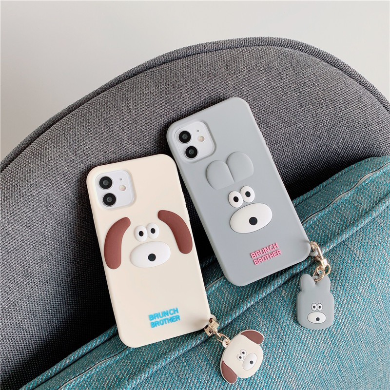 iPhone case iPhone 11 Pro Max / iPhone12 / iPhone X case / iPhone 7 Plus / iPhone 8 / iPhone 6 / iPhone 11 dog pendant anti-drop mobile phone case silicone soft shell