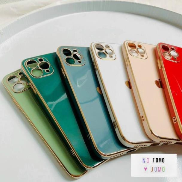 Ốp lưng viền màu Vuông Cạnh độ Iphone XsMax/xs max/11Promax/11/7plus/8plus/6plus/x/11pro/12promax lên iphone 12