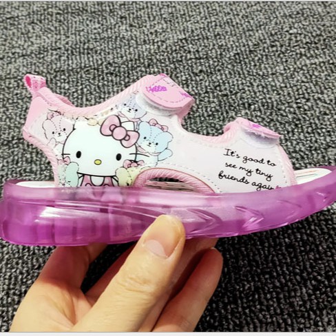 Giày sandal bé gái HELLO KITTY có đèn led từ 1 - 7 tuổi