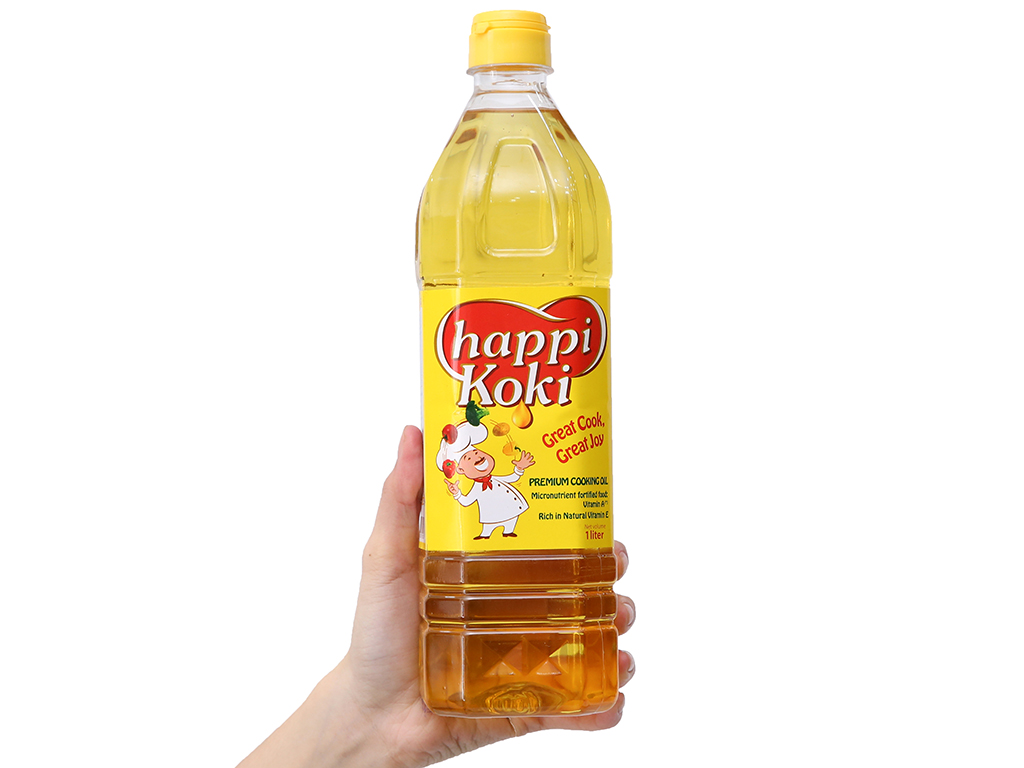 [FreeShip] DẦU ĂN HAPPY KOKI 1L