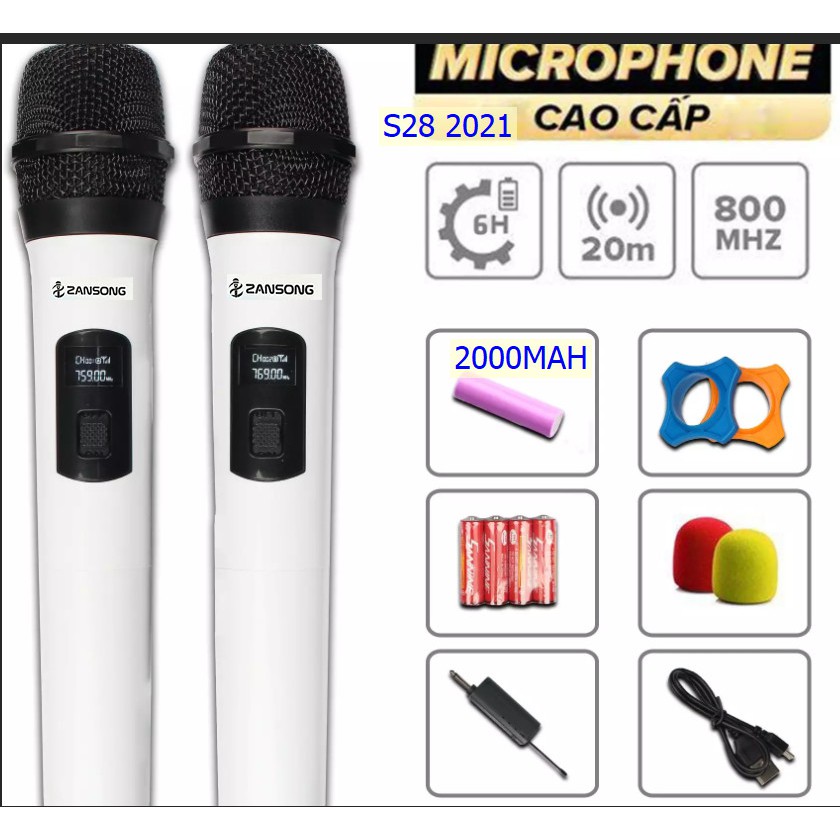 míc đa năng Mic Karaoke không dây ZANSONG S28