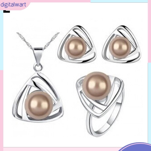 Bộ Trang Sức Mặt Ngọc Trai Nhân Tạo Thời Trang Dành Cho Nữ