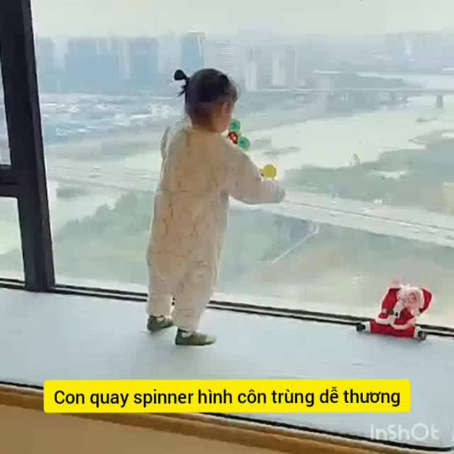 Set 3 con quay spinner, chong chóng dính tường, âm thanh vui nhộn cho bé