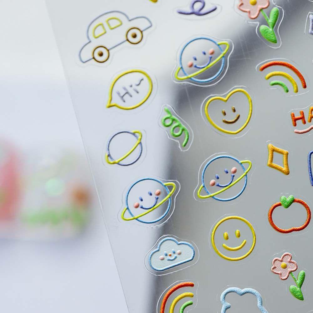 OCEANMAP Miếng Dán Trang Trí Móng Tay Tự Dính Họa Tiết Thỏ / Bướm Hoạt Hình Thời Trang