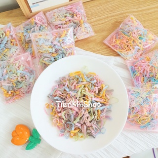 Thun cột tóc cao su nhiều màu dây chun đồ buộc tóc LT34