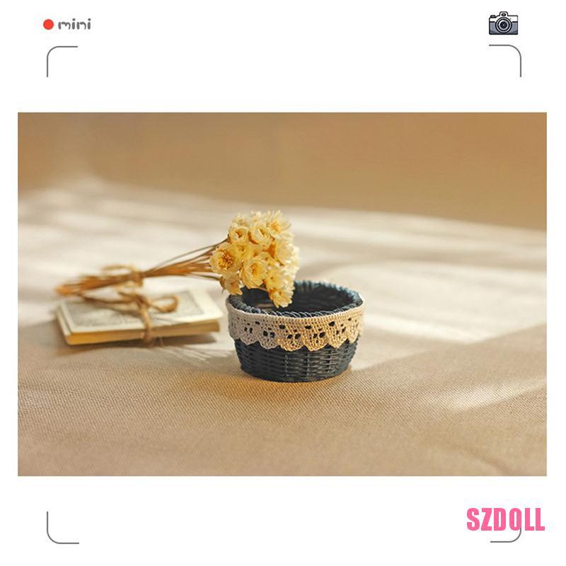 Mô Hình Giỏ Nhựa Mini Trang Trí Nhà Búp Bê 1/6 1/12