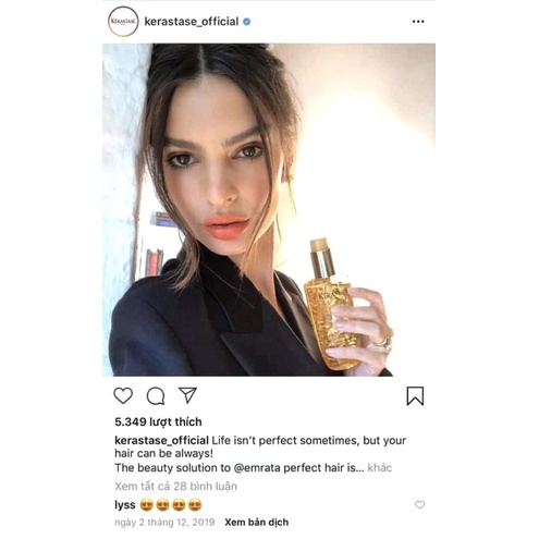 Tinh dầu dưỡng tóc phục hồi Kerastase Elixir Ultime 50ml - CHÍNH HÃNG