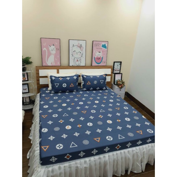 Sét 3 Món Ga Và 2 Gối Poly Cotton