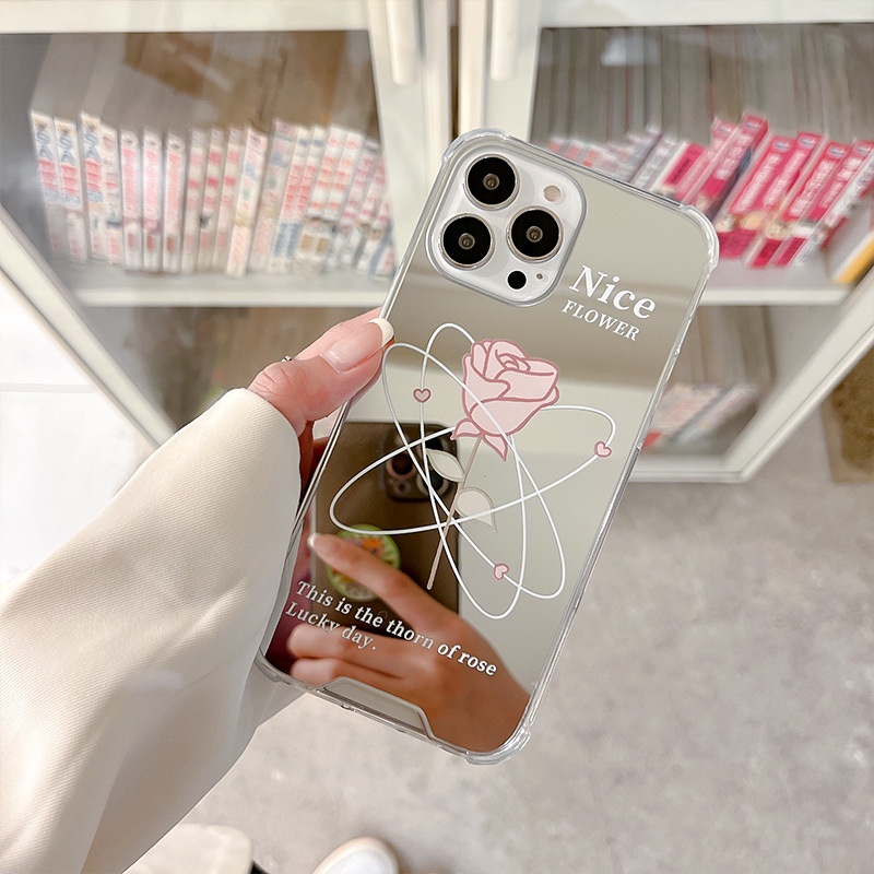 Ốp Điện Thoại Mặt Gương Chống Sốc Cho iPhone6 / 7 / 8Plus XsMax XR 11 / 14 pro 13Pro Max