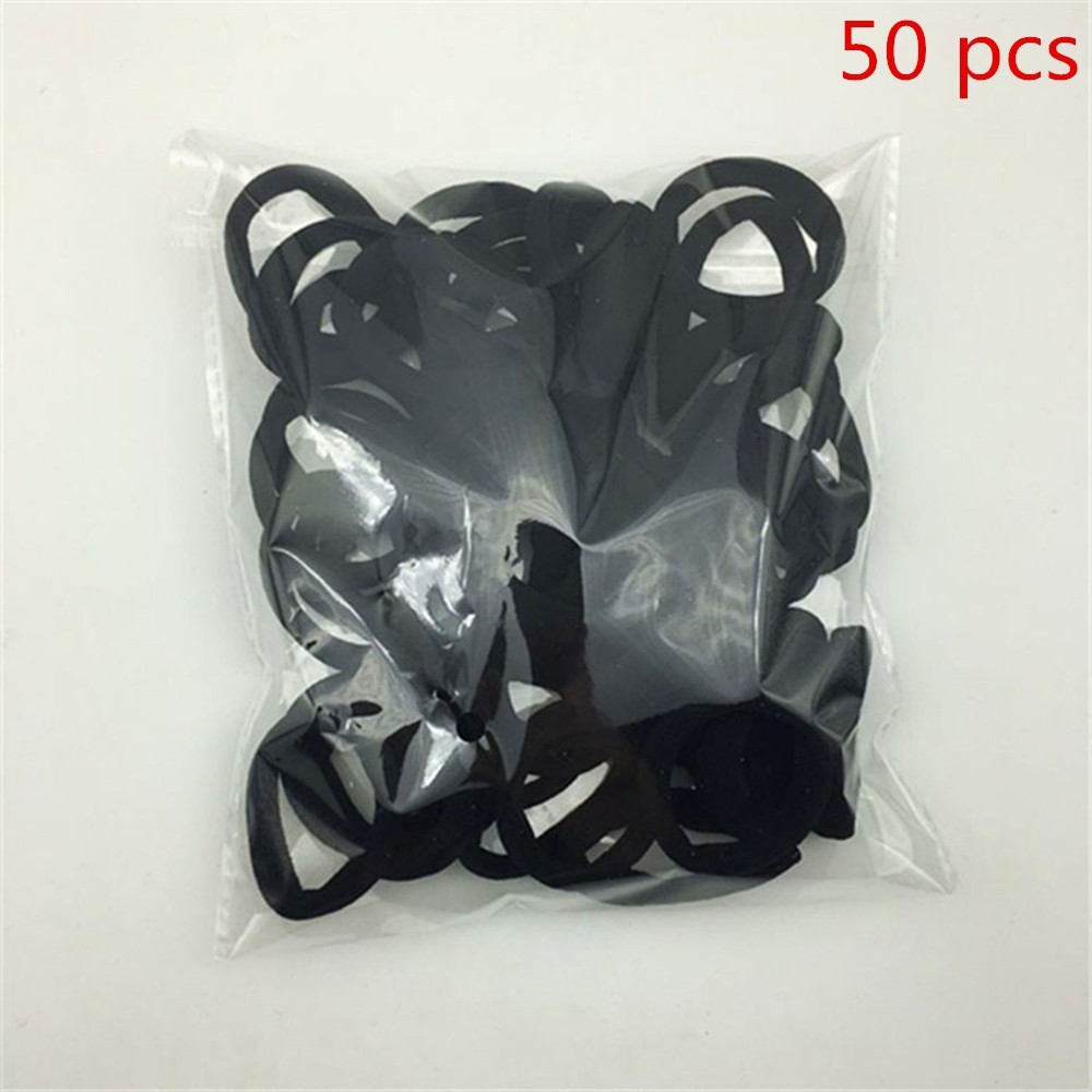 Bộ 50 Dây Buộc Tóc Co Giãn Bằng Nhựa Màu Kẹo Ngọt Dành Cho Nữ Giá Đỡ