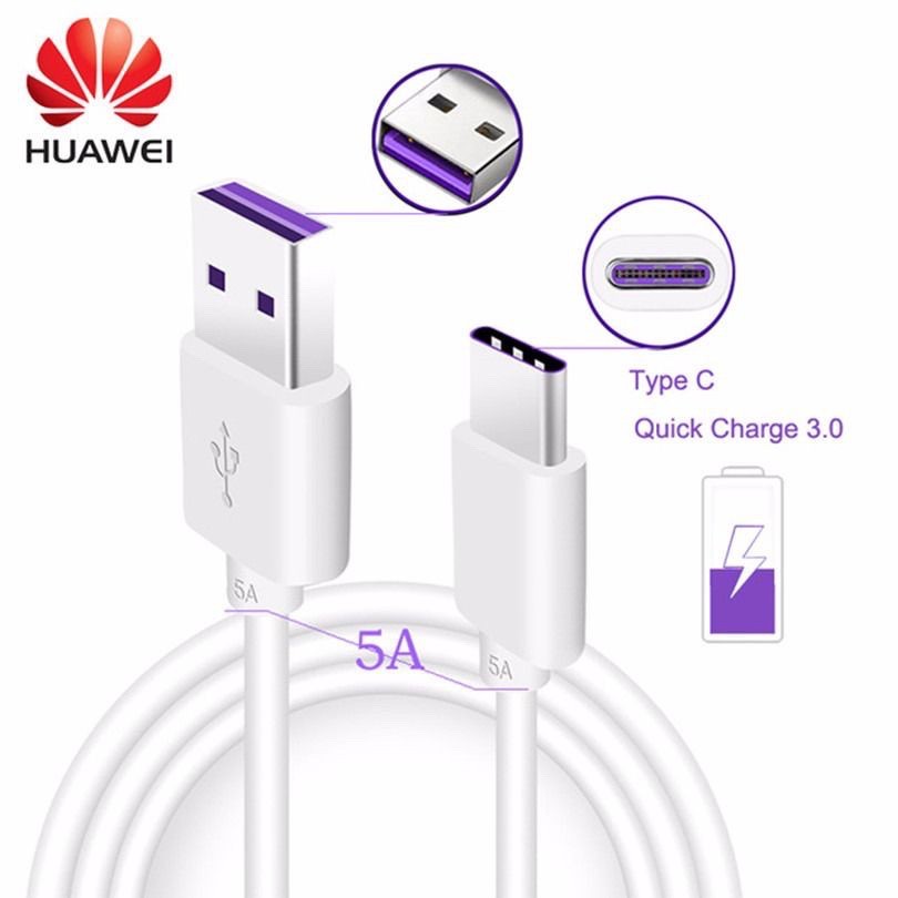 25cm / 1m / 1.5m / 2m Cáp sạc siêu nhanh 5A Type C ban đầu Cáp dữ liệu Huawei type-c Cáp đồng bộ hóa Cáp sạc