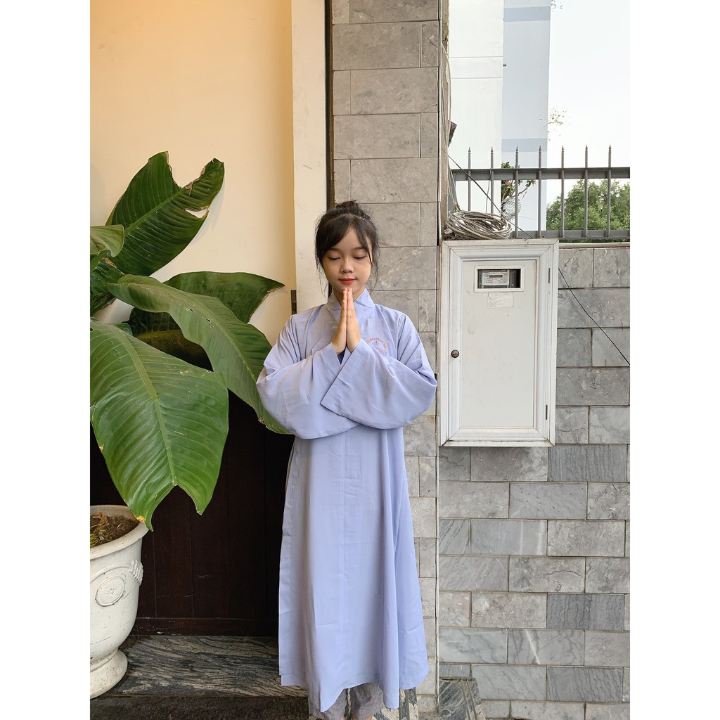 Áo tràng phật tử vải Kate
