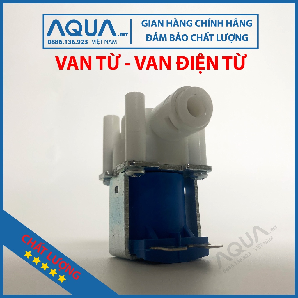 Van điện từ 24V máy lọc nước 2 đầu phi 6 in chữ dập chìm thân cao cấp