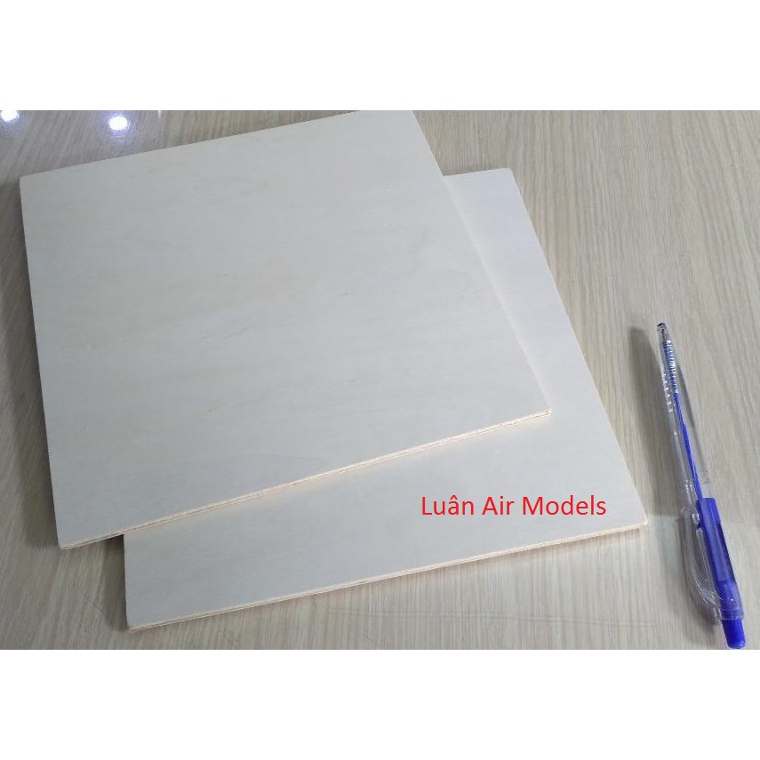 [5mm 20x20cm] Tấm gỗ ván ép làm mô hình nhà cửa, đồ chơi, điêu khắc tranh chân dung, làm móc chìa khóa (VA188)- Luân Air