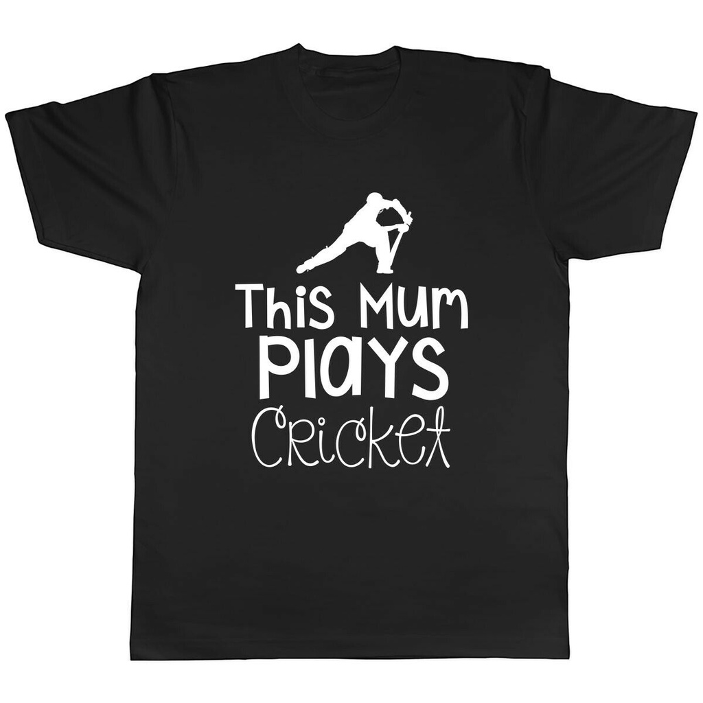 Áo Thun Nam In Chữ This Mum Plays Cricket