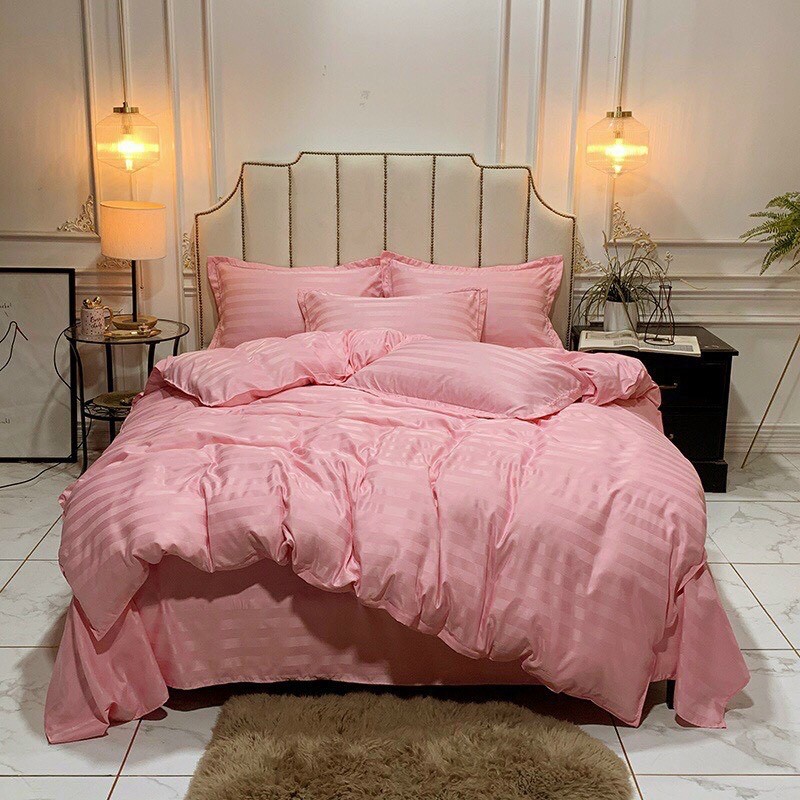 Bộ chăn ga gối Cotton kẻ đẹp