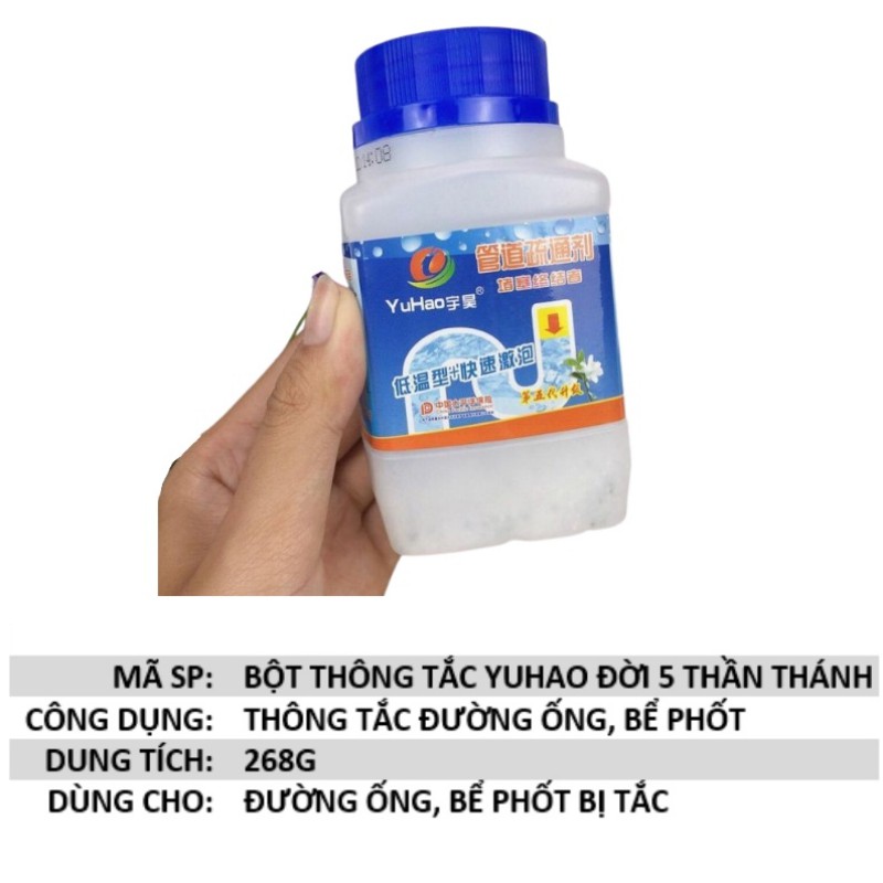 Bột Thông Tắc Cống YUHAO Cực Mạnh - Thông Tắc Cống, Đường Ống, Bồn Cầu, Bồn Rửa Mặt