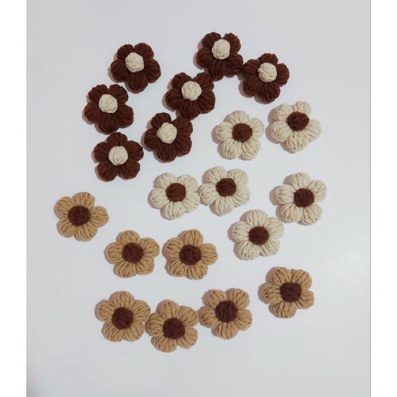 Hoa len trang trí pin cài hoa len