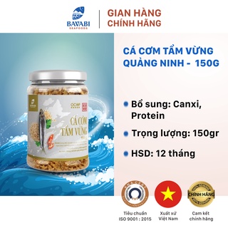 Cá cơm khô tẩm vừng bavabi 150g, đồ ăn vặt số 1 việt nam thơm ngon bùi bùi | đặc sản vân đồn