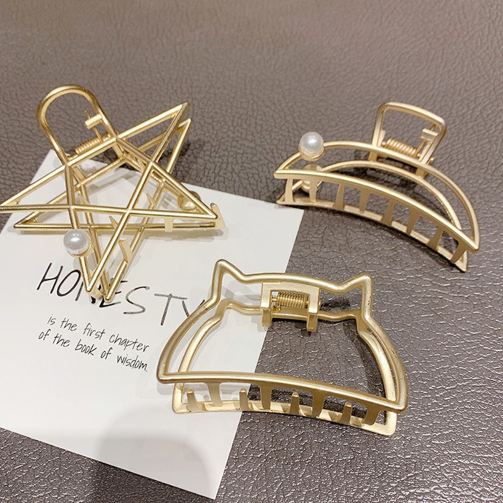 Kẹp tóc kim loại nhiều kiểu dáng xinh xắn cho nữ