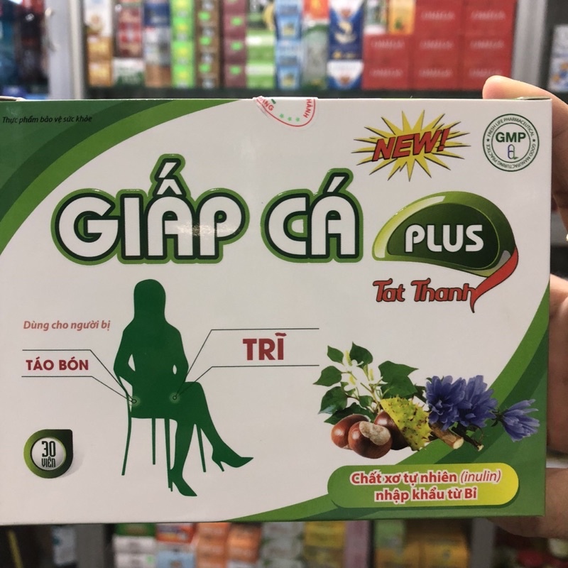 Viên Uống Giấp Cá Plus Tất Thành Bổ Sung Chất Xơ Tự Nhiên Giảm Táo Bón Trĩ