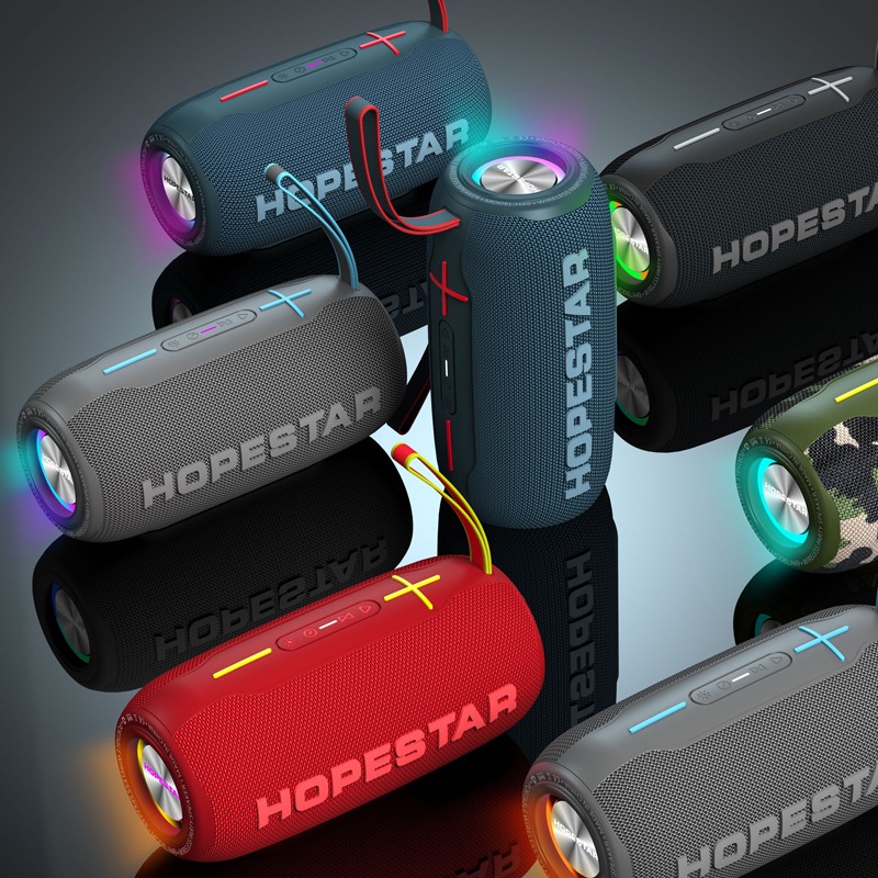 Loa bluetooth HOPESTAR H49 mini, Công suất lớn siêu trầm Kháng Nước IP X6 cho laptop pc BH 12tháng