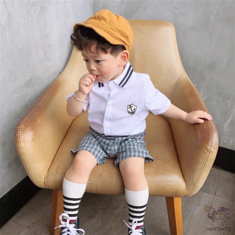 Set Áo Thun Tay Ngắn &amp; Quần Short Giả Váy Cho Bé Trai &amp; Gái