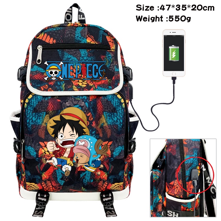 Balo One Piece Luffy Zoro Sanji Tony Tony Chopper Balo Đi Học Anime Họa Tiết Hoạt Hình Có Cổng Sạc usb Tiện Dụng