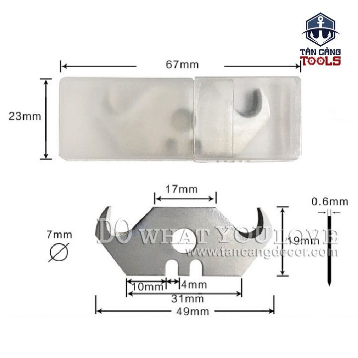 Combo 10 Lưỡi Dao Rọc Cáp Cong SK5